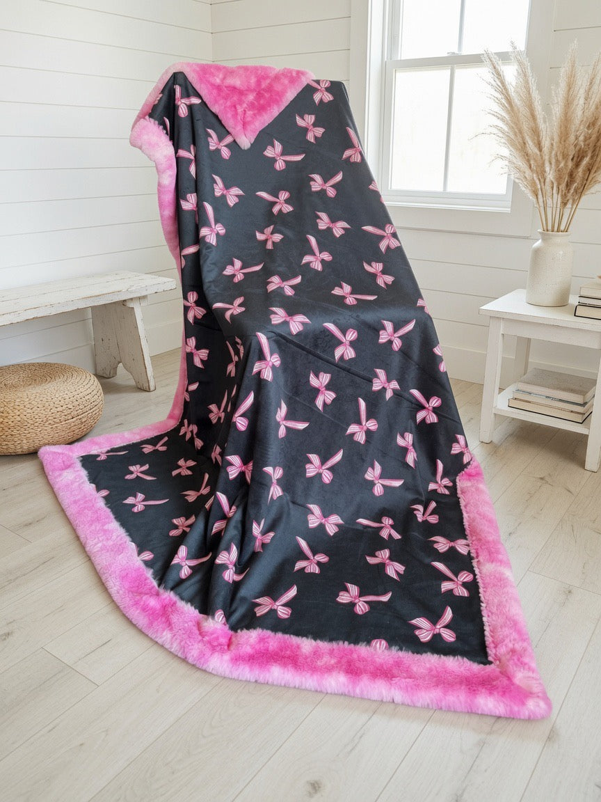 Custom Bows and Rose Pink Tonal Whispy